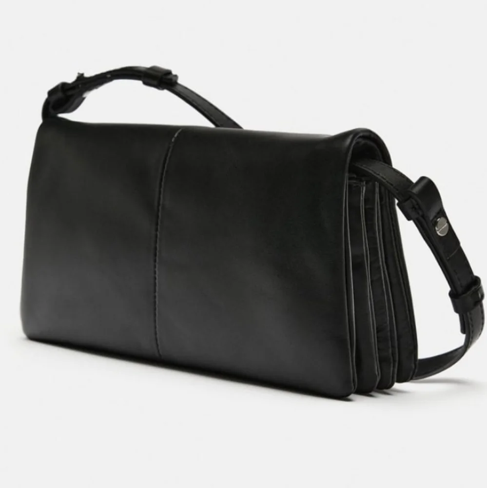 Zara Minimalist Leather Crossbody Bag - Picture 2 of 10